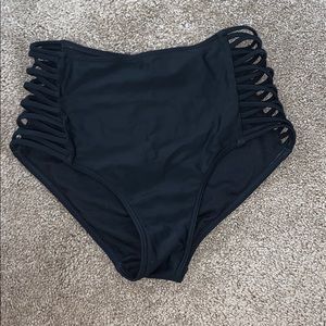 High waisted swim bottoms